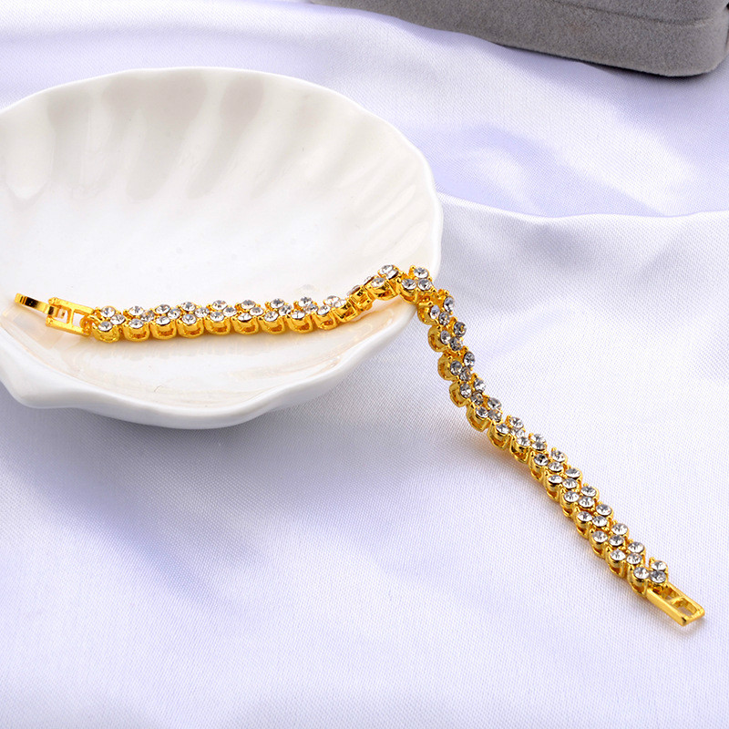 Fashion bracket for women zircon inlay jewelry gift bracelets shiny crystal jewellery bracelets