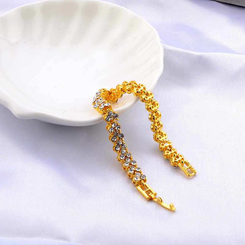 Fashion bracket for women zircon inlay jewelry gift bracelets shiny crystal jewellery bracelets