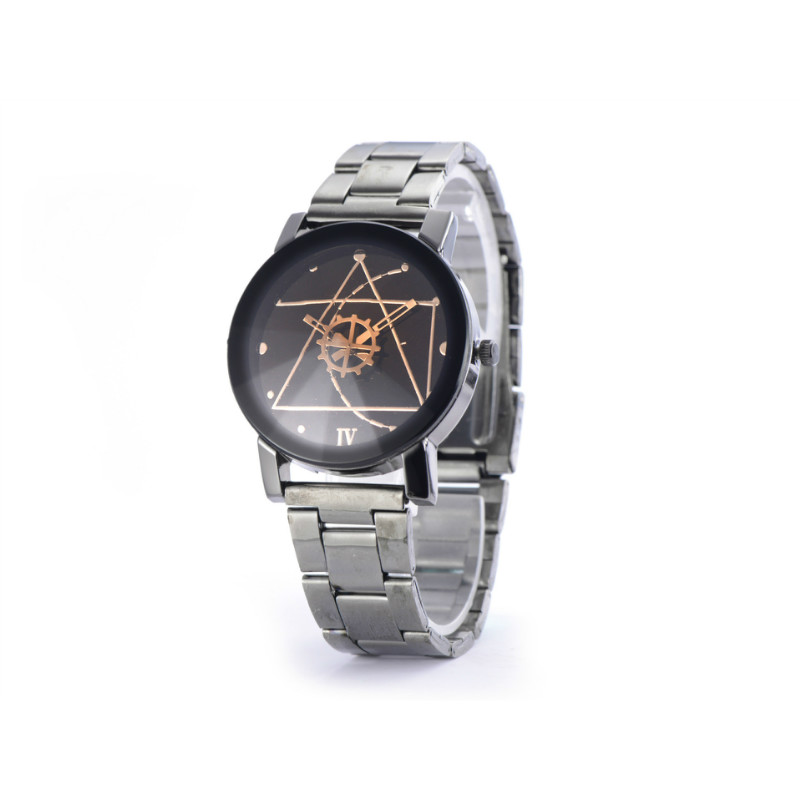 2PCS/SET Steel couple watches retro Korean fashion quartz watch men women wrist watche wristwatches