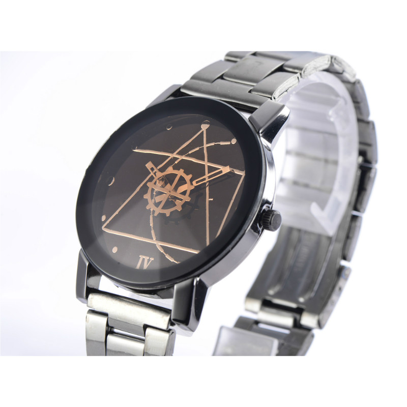 2PCS/SET Steel couple watches retro Korean fashion quartz watch men women wrist watche wristwatches