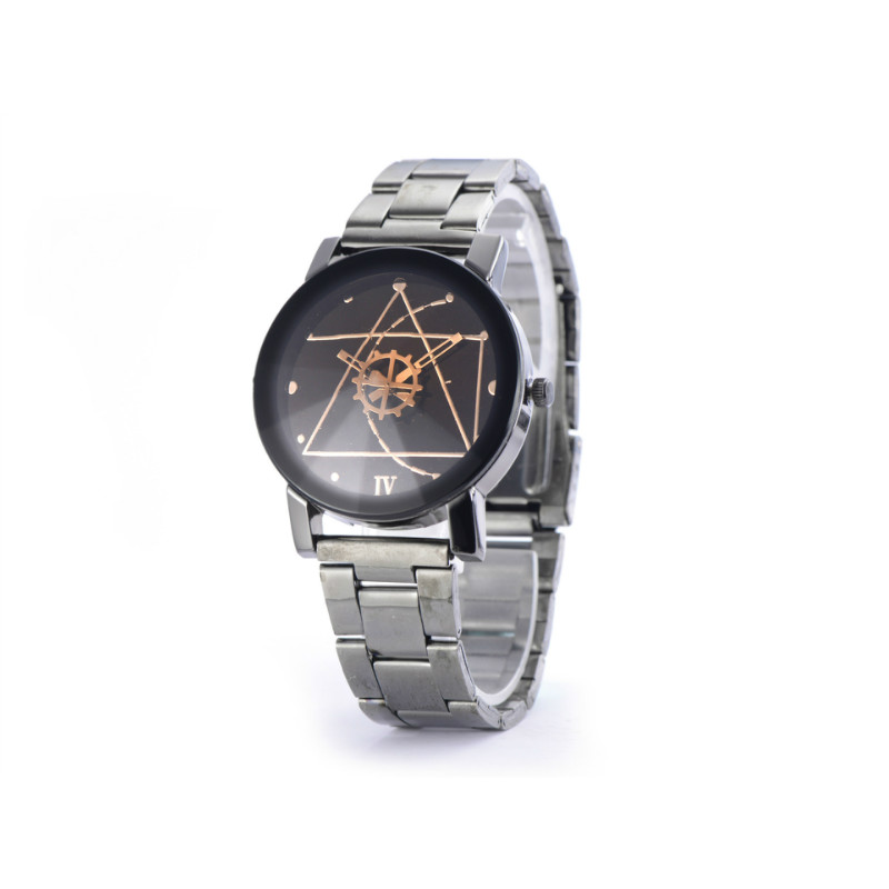 2PCS/SET Steel couple watches retro Korean fashion quartz watch men women wrist watche wristwatches