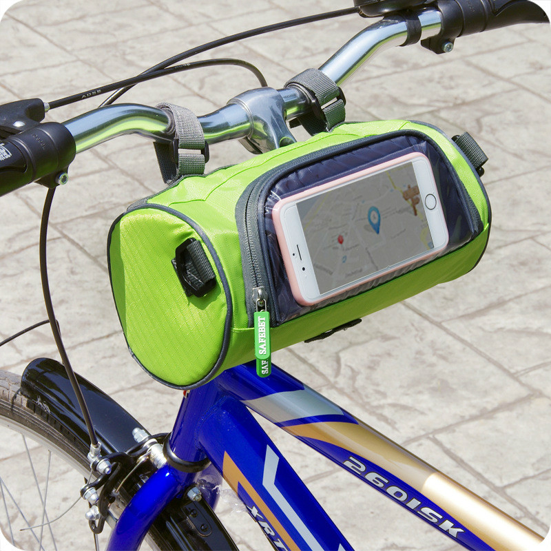 Bicycle handlebar bag touch screen mobile phone bag mountain bike bicycle accessories riding bag