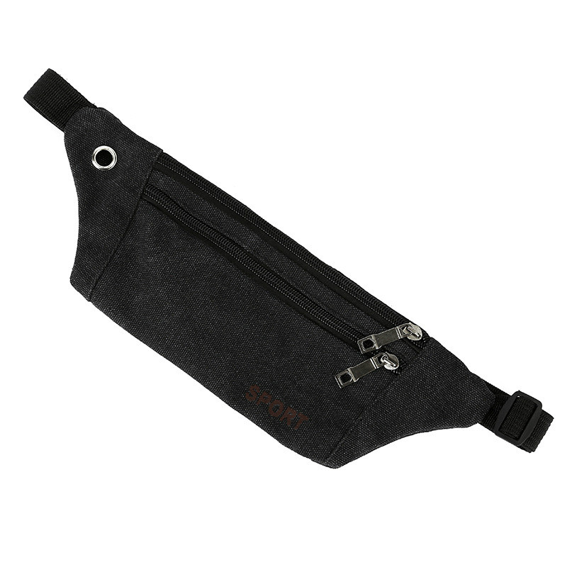 Fashion casual canvas belt bag outdoor cycling mountaineering multifunctional men's belt bag