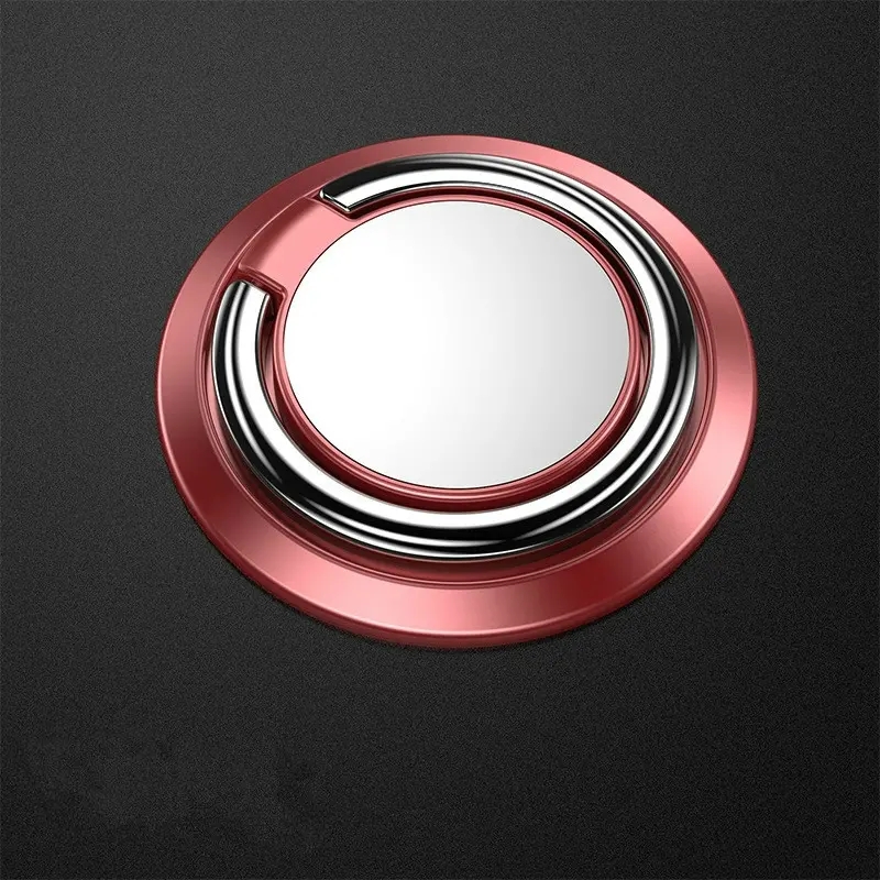 Mobile phones holder bracket buckle ring 360° rotating magnetic plate car creatives for smartphone