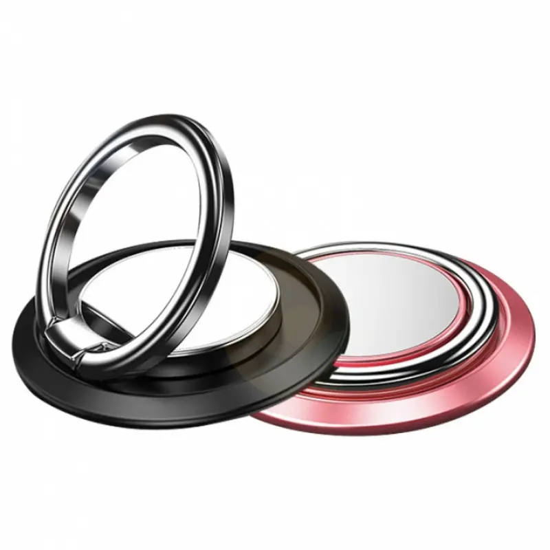 Mobile phones holder bracket buckle ring 360° rotating magnetic plate car creatives for smartphone