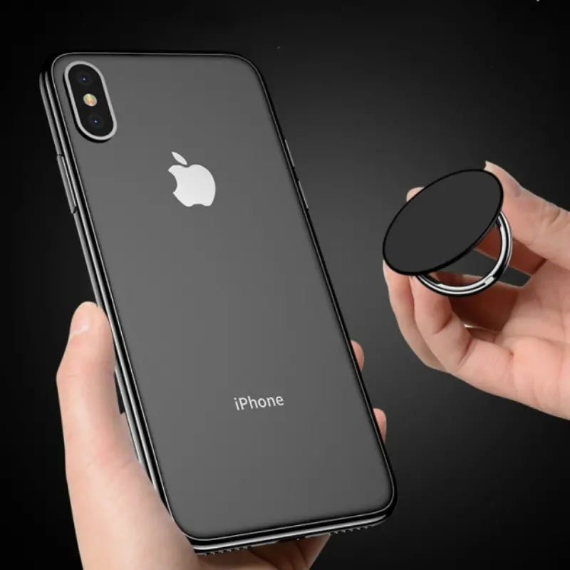 Mobile phones holder bracket buckle ring 360° rotating magnetic plate car creatives for smartphone