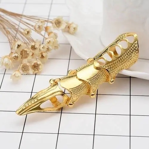 European and American retro long joint rings pointed long joint ring metal rings jewelry
