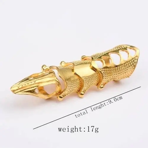 European and American retro long joint rings pointed long joint ring metal rings jewelry