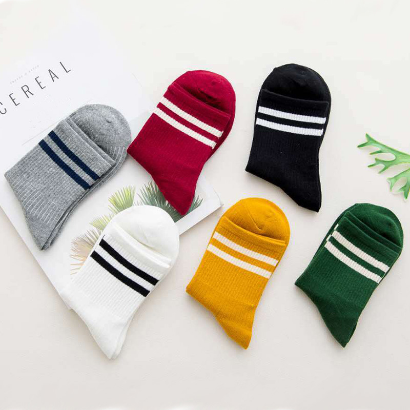 3 Pairs Funny Cute Socks Girls Cotton Loose Striped Socks Colorful Women Sox Harajuku Designer Retro
