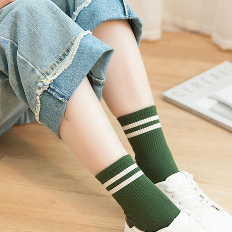 3 Pairs Funny Cute Socks Girls Cotton Loose Striped Socks Colorful Women Sox Harajuku Designer Retro