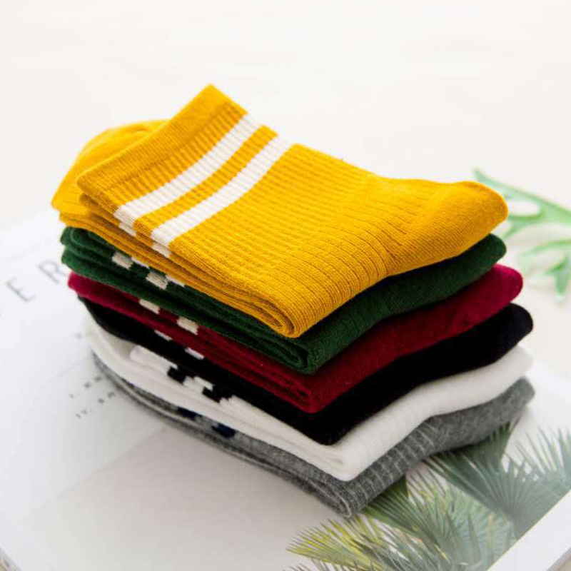 3 Pairs Funny Cute Socks Girls Cotton Loose Striped Socks Colorful Women Sox Harajuku Designer Retro