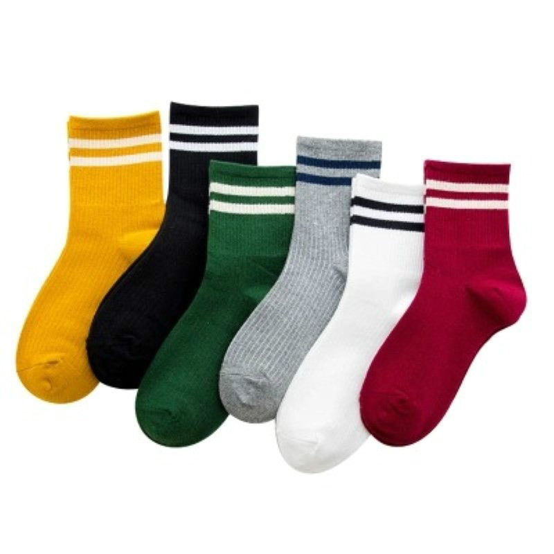 3 Pairs Funny Cute Socks Girls Cotton Loose Striped Socks Colorful Women Sox Harajuku Designer Retro