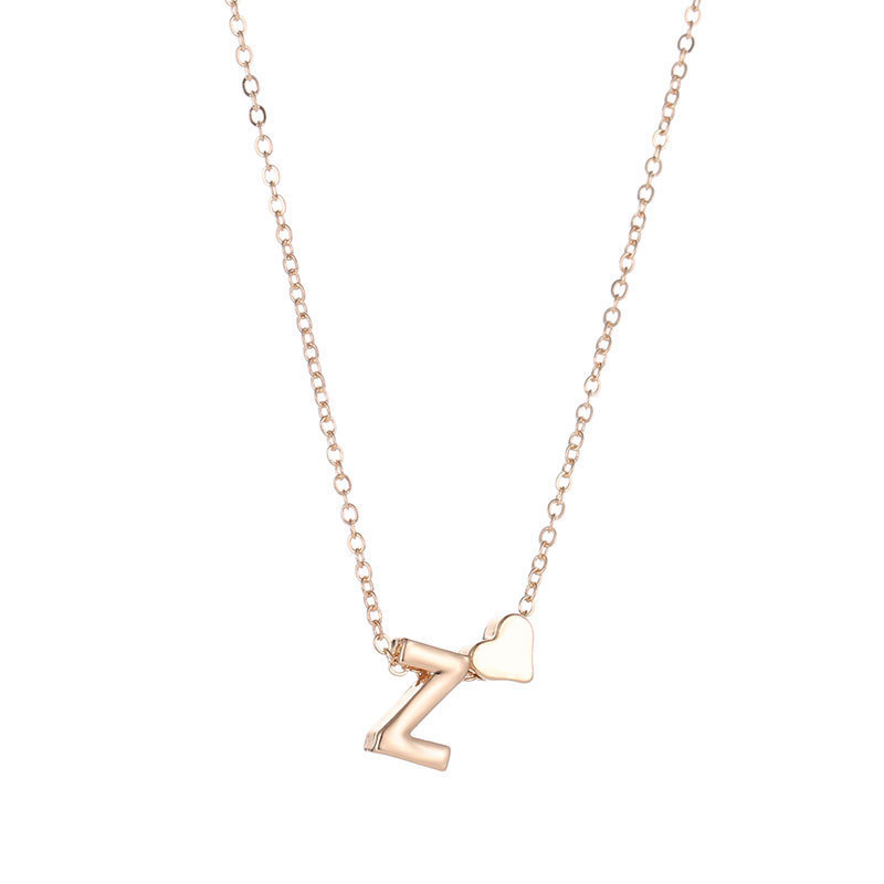 Fashion Personalized Letter Choker Necklaces for Women Gold Color Pendants Jewelry Gift Accessories