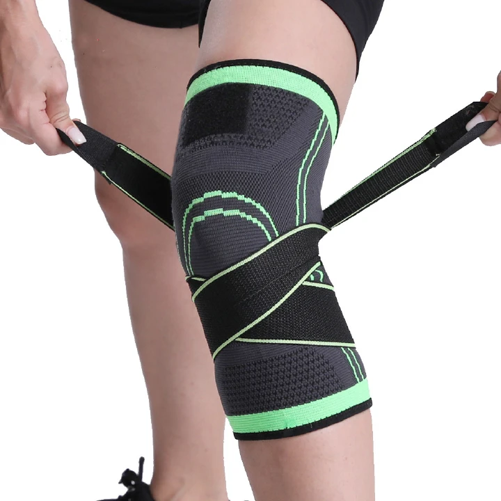 1PCS Sports Kneepad Men And Women Pressurized Elastic Knee Pads Support Fitness Gear Basketball Volleyball Bicycle Brace Protector Accessories