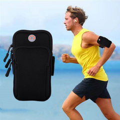 Outdoor Running mobile arm bags for men and women fitness equipment outdoor armband waterproof  handbag wrist Black as picture