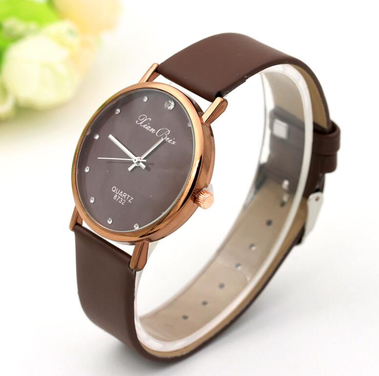 JC Women watches Trendy Dot diamond bracelet Women Men watch leather belt lady Quartz Wristwatch