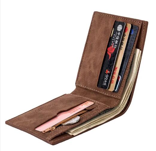 JC Wallets Men Wallets Simple Short Leather PU Wallet Business Casual Men women Wallet Bags men handbags