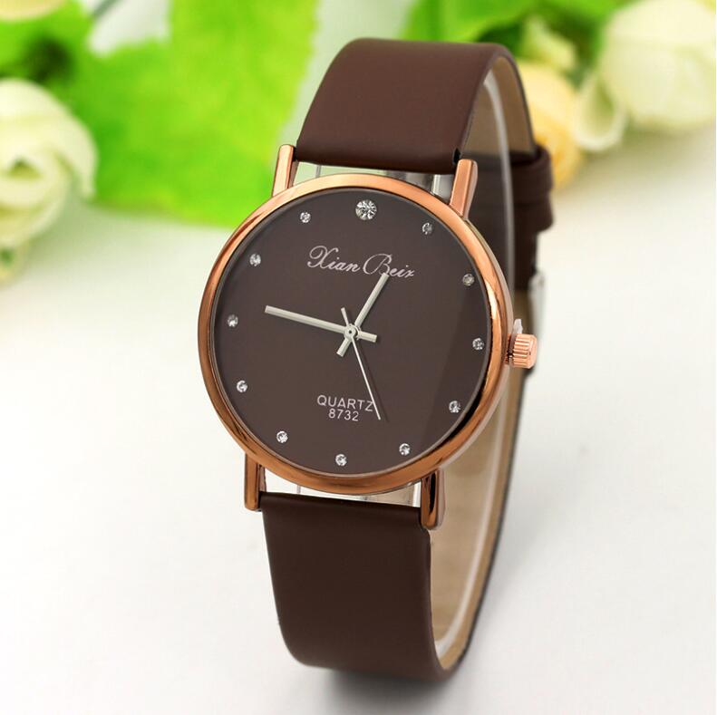 JC Women watches Trendy Dot diamond bracelet Women Men watch leather belt lady Quartz Wristwatch