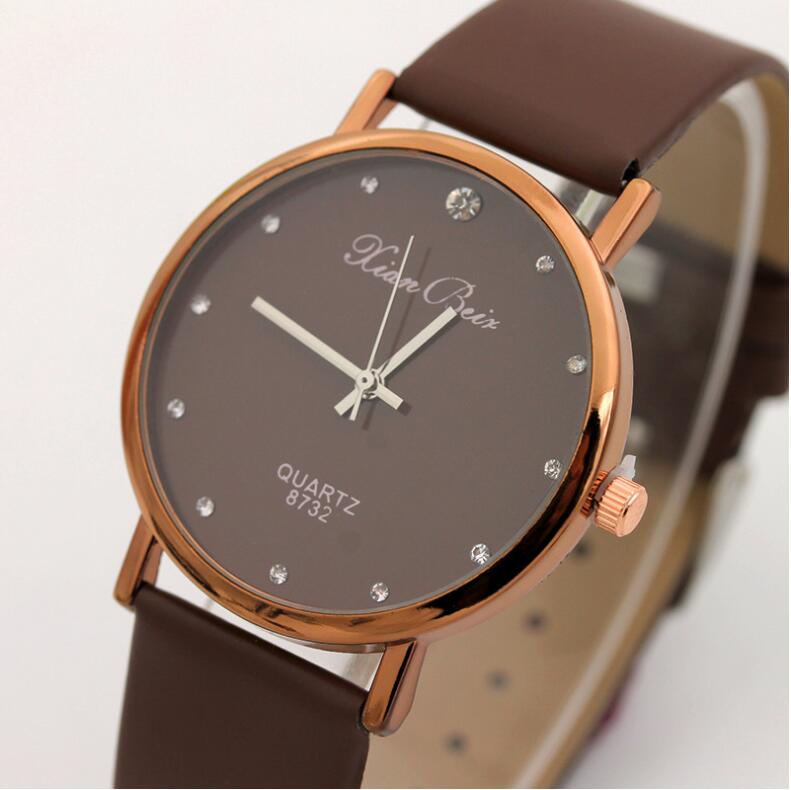 JC Women watches Trendy Dot diamond bracelet Women Men watch leather belt lady Quartz Wristwatch