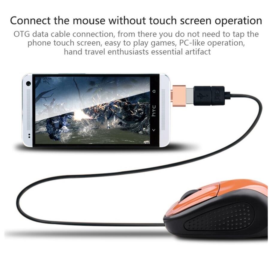 JC Mini USB OTG Adapter Android Micro USB / Type-C to USB Converter for phones PC computers