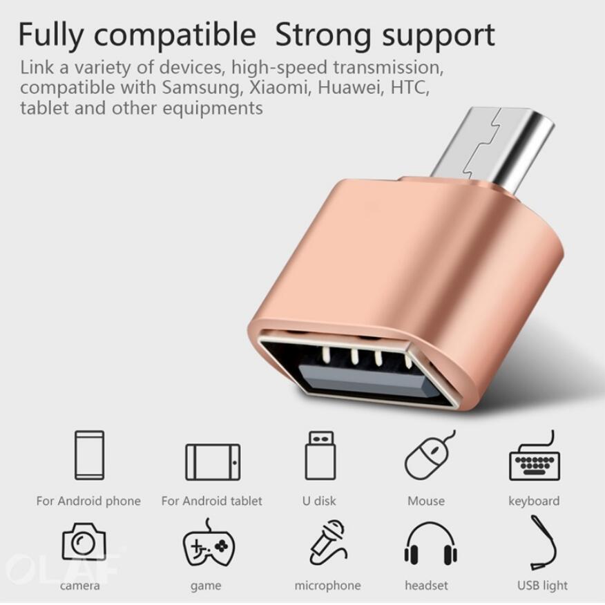 JC Mini USB OTG Adapter Android Micro USB / Type-C to USB Converter for phones PC computers