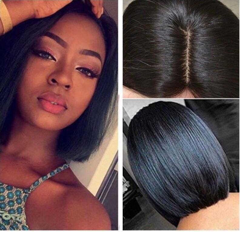 JC New Short Hair women Wigs Black Beauty Hair Straight hair net