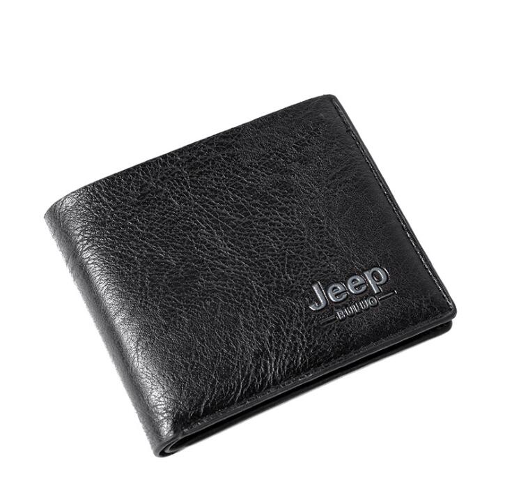 JC Men Wallets Pu Leather Jeep Wallet Classic Short Multi-card Purse Business Card Holders Light