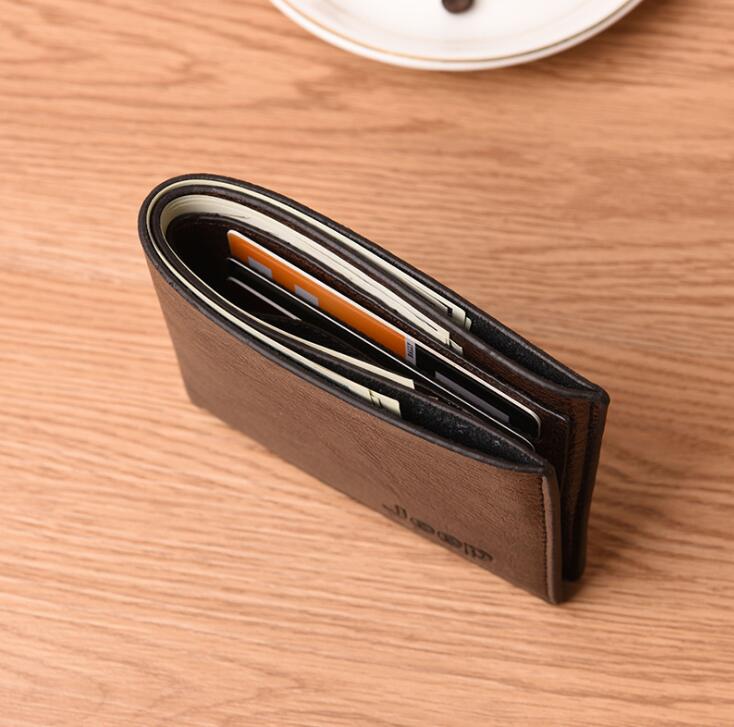 JC Men Wallets Pu Leather Jeep Wallet Classic Short Multi-card Purse Business Card Holders Light