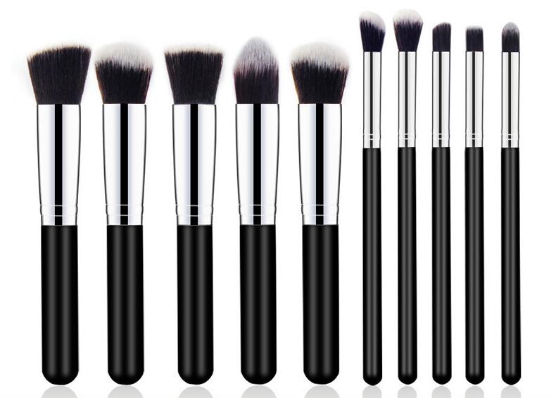 JC women extr large 10pcs brushes set Makeups bag kit Brushes Powder/EyeShadow Makeup brushes kit set Beauty Set
