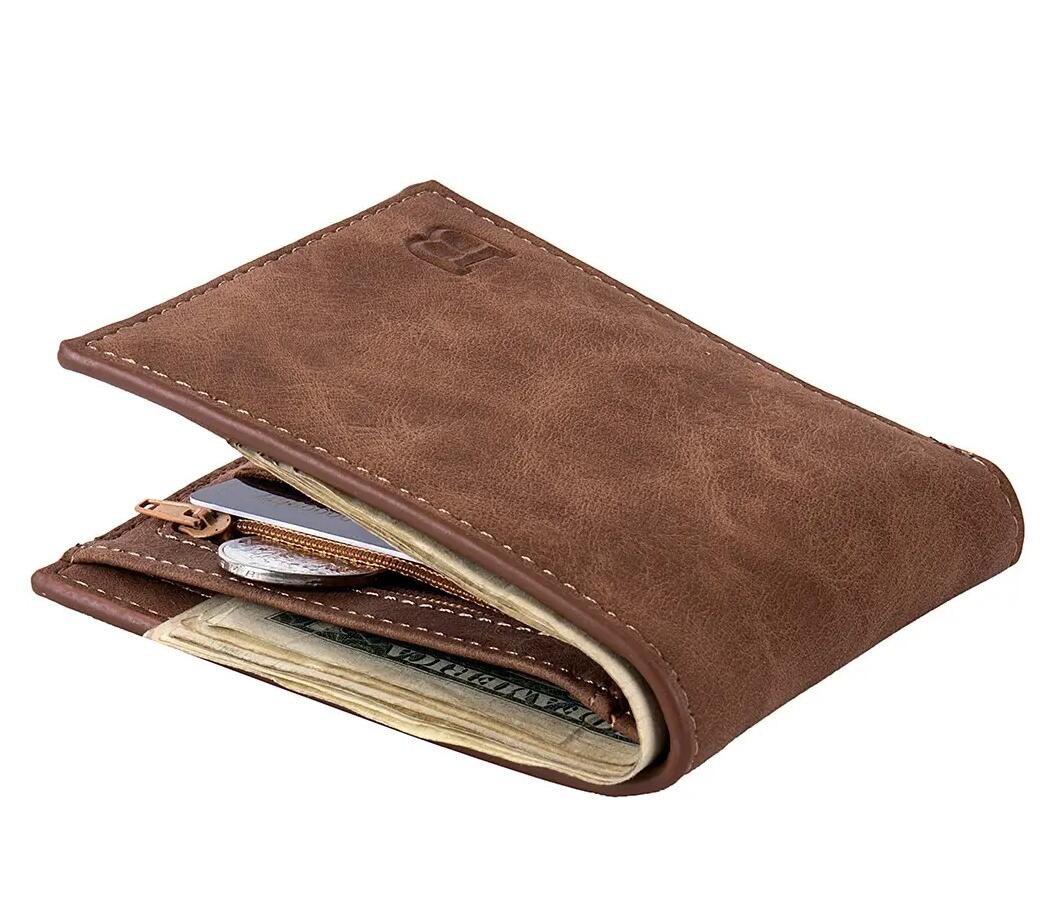 JC Wallets Men Wallets Simple Short Leather PU Wallet Business Casual Men women Wallet Bags men handbags