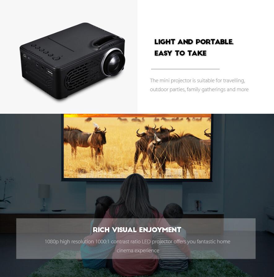 NEW Portable Mini Projectors Home Cinema Theater Office HD Multimedia LED Projector Support 1080P