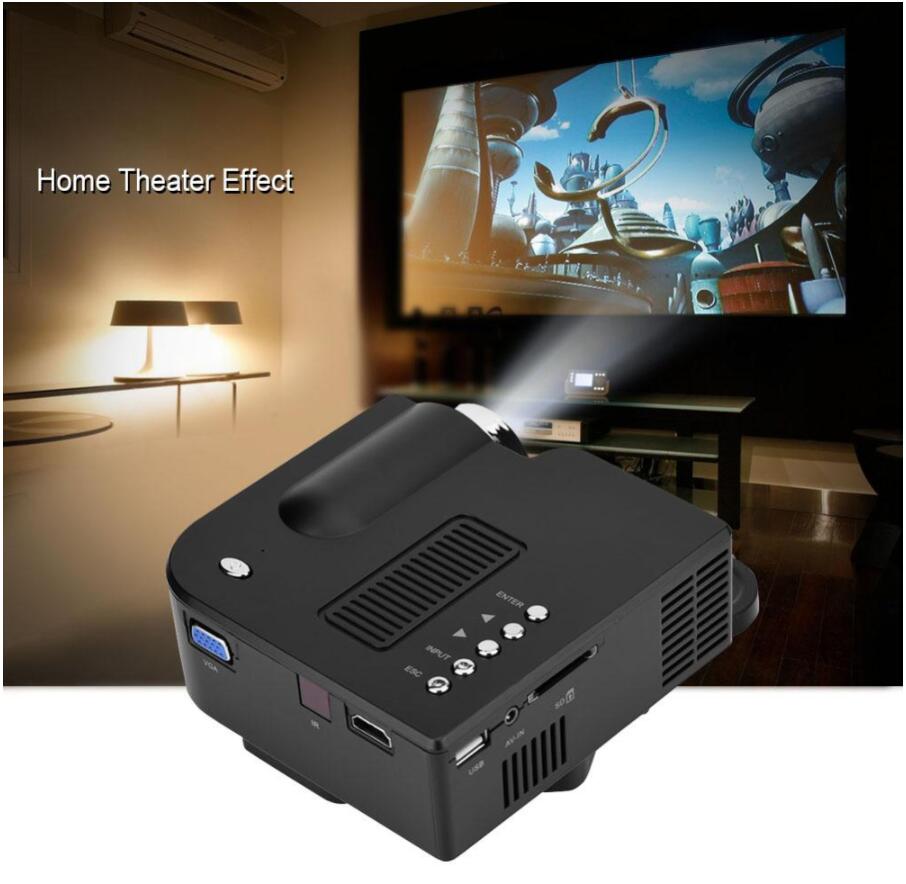 New Portable Mini LED Projector UC28+ mobile projector home HD Movie TV Cinema Theater