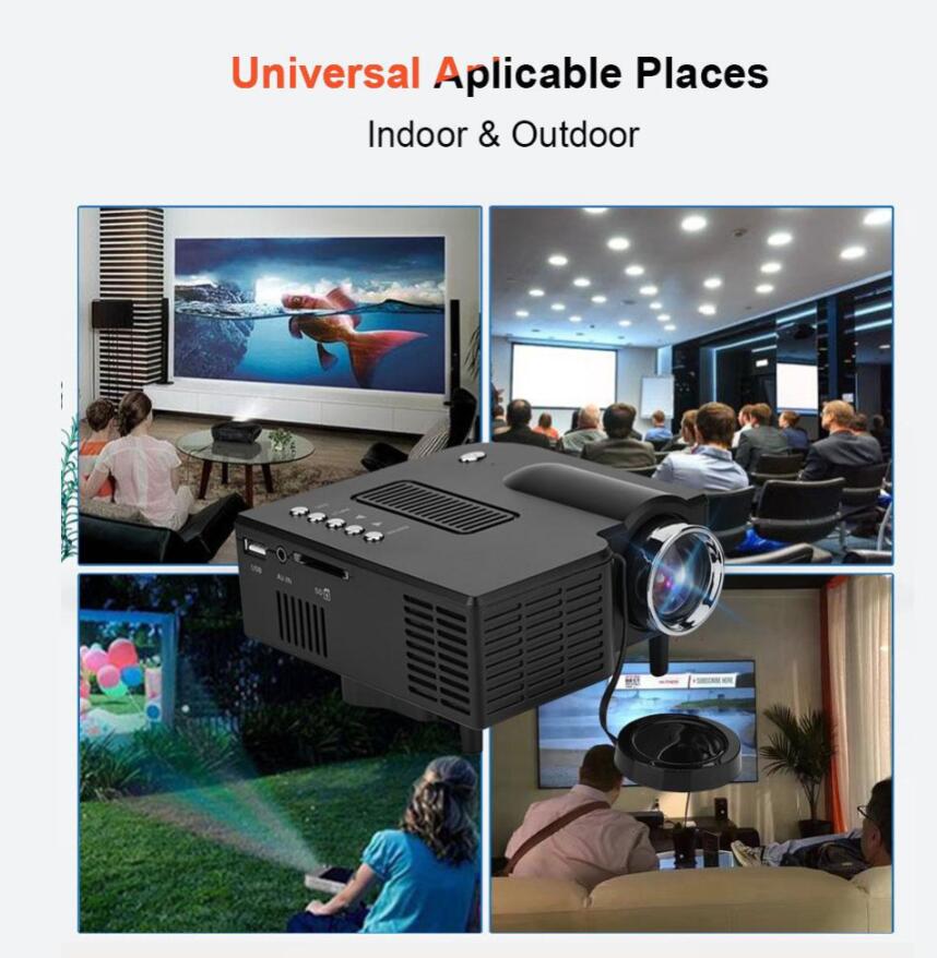 New Portable Mini LED Projector UC28+ mobile projector home HD Movie TV Cinema Theater