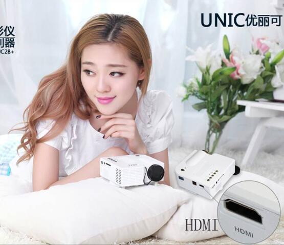 New Portable Mini LED Projector UC28+ mobile projector home HD Movie TV Cinema Theater