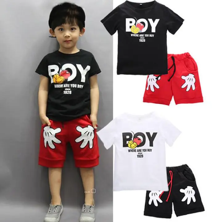 JC Baby Boys Clothes kidsTee Shirt Cartoon pure cotton Short Sleeve T-Shirts Tops Kids dress wear Clothes  suit short sleeve 0-5 years
