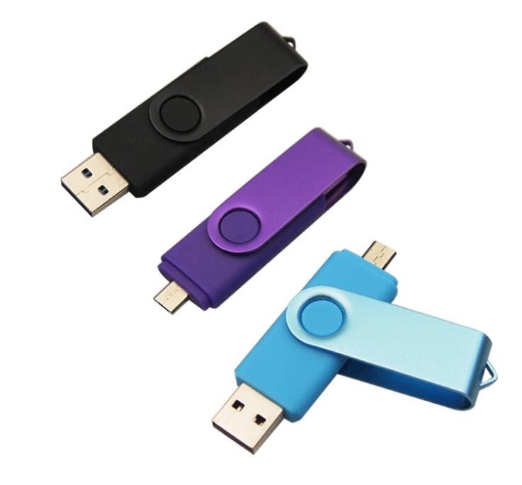 JC 2 in 1 Rotate OTG +USB flash disks pendrive Micro USB flash drive phones computer Android plug flashdisk disk