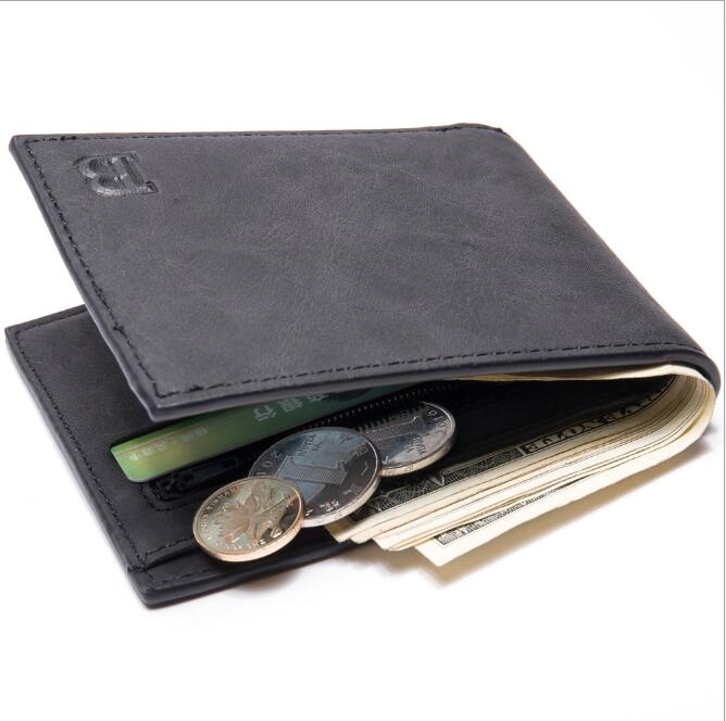 JC Wallets Men Wallets Simple Short Leather PU Wallet Business Casual Men women Wallet Bags men handbags