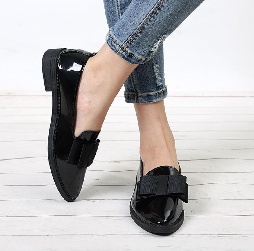 JC ladies flat women shoes patent leather shoes low heel women office casual shoes pumps fancy designer formal women light ladies