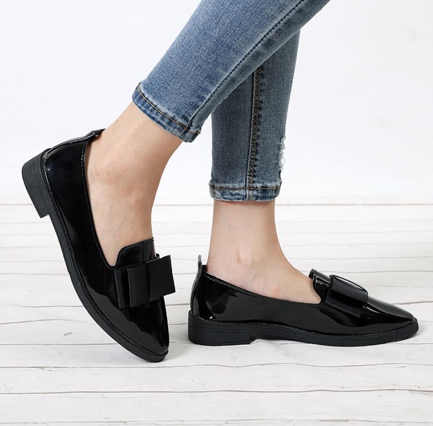 JC ladies flat women shoes patent leather shoes low heel women office casual shoes pumps fancy designer formal women light ladies