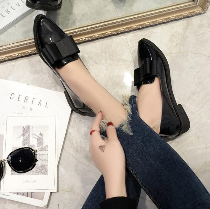 JC ladies flat women shoes patent leather shoes low heel women office casual shoes pumps fancy designer formal women light ladies