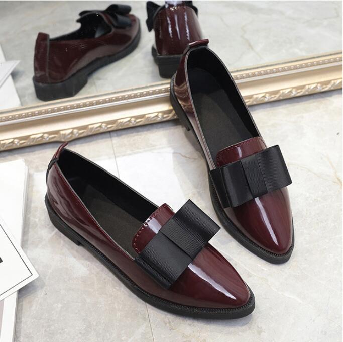 JC ladies flat women shoes patent leather shoes low heel women office casual shoes pumps fancy designer formal women light ladies