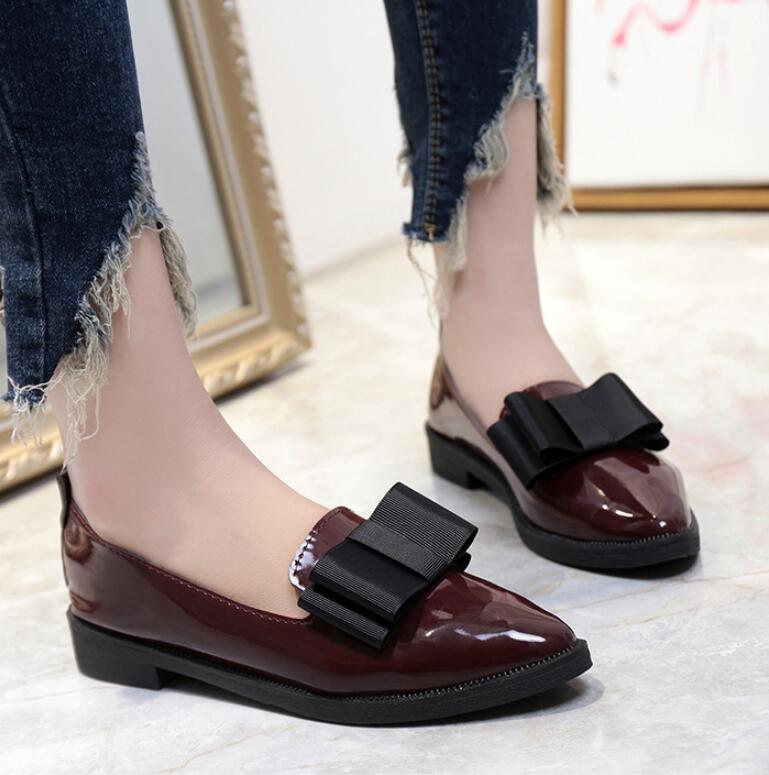JC ladies flat women shoes patent leather shoes low heel women office casual shoes pumps fancy designer formal women light ladies