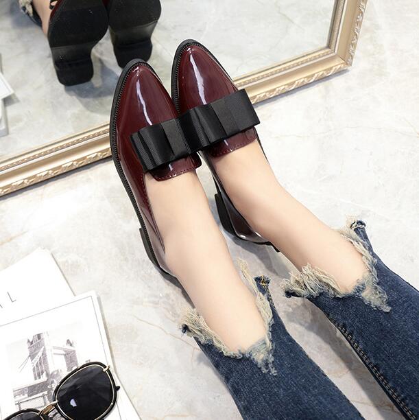 JC ladies flat women shoes patent leather shoes low heel women office casual shoes pumps fancy designer formal women light ladies
