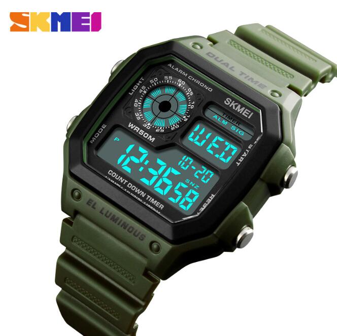 SKMEI 1299 men Smartwatches Top Brand LED smart Watches Men Military Sports LED wristwatch bracelet