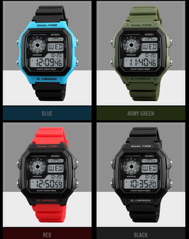 SKMEI 1299 men Smartwatches Top Brand LED smart Watches Men Military Sports LED wristwatch bracelet