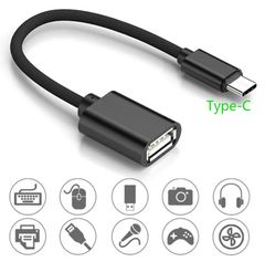 Type-C otg Cable Type c to USB Data Cable otg usb &Type c Adapter phones sumsang tecno oppo xiaomi black or white ordinary