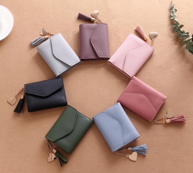 JC Short women wallets women multi-layer wallets lady purse and handbags PU handbag for women