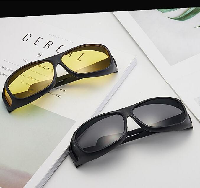 JC Men Sunglasses drivers Sun glasses HD Polarized Night Vision Wrap Around Glasses Anti Glare Lens