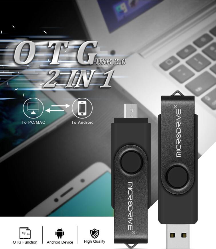 JC 2 in 1 Rotate colorful flash disks OTG USB drive flashdisks flash drive phones computer Android
