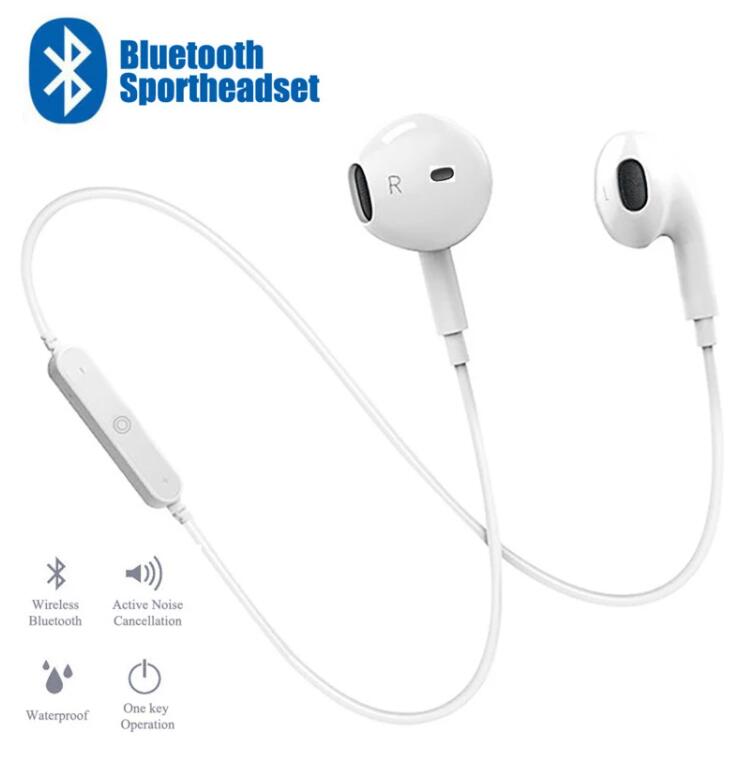 JC S6 Wireless earphones Bluetooth earphones sports Sport Mic Earbuds Bluetooth for Phones iphones samsung xiaomi huawei